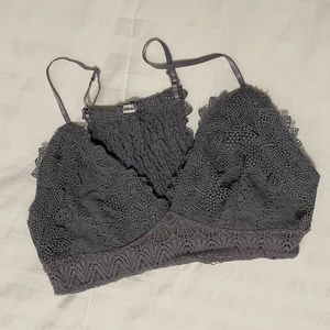 Listicle Gray Lace Bralette